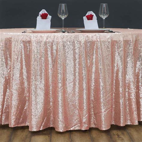 rose gold round plastic tablecloths